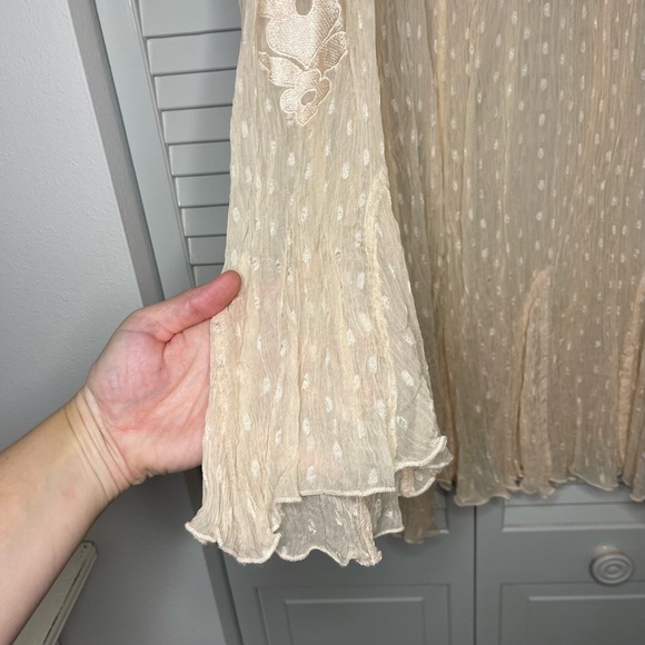 Free People Pink Coquette Bell-Sleeve Mini Dress - Picture 5 of 6